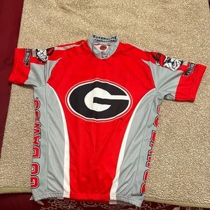 Men’s size medium 3 pocket University of Georgia cycling Jersey.